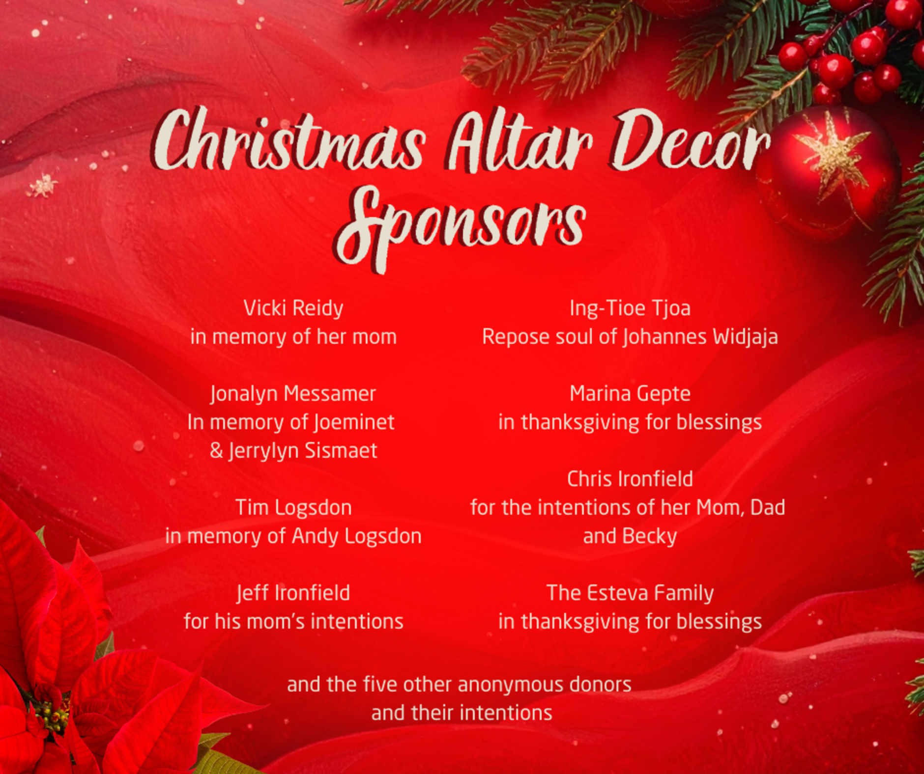 Altar Decor December 2