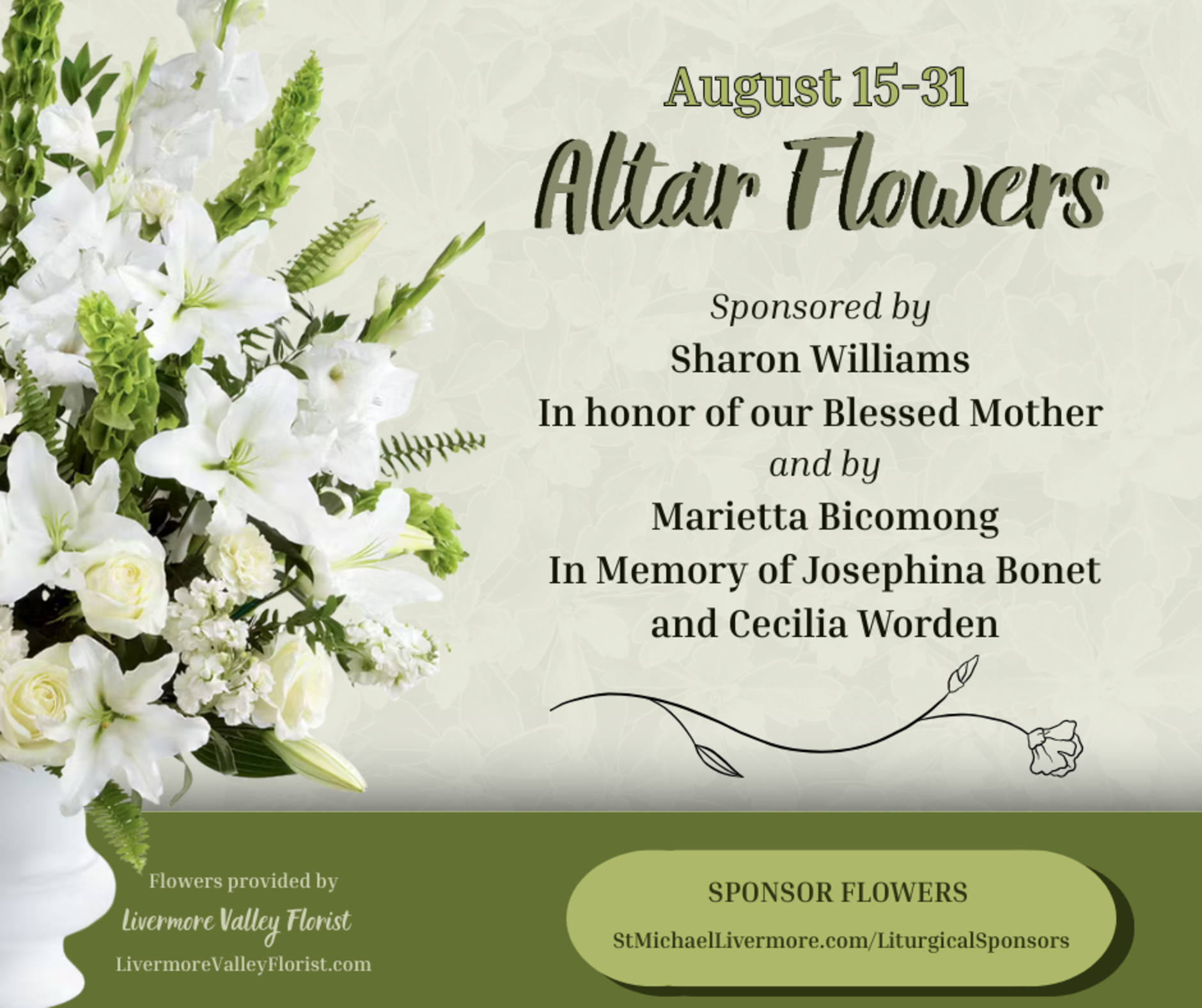 August 15 31 Flowers