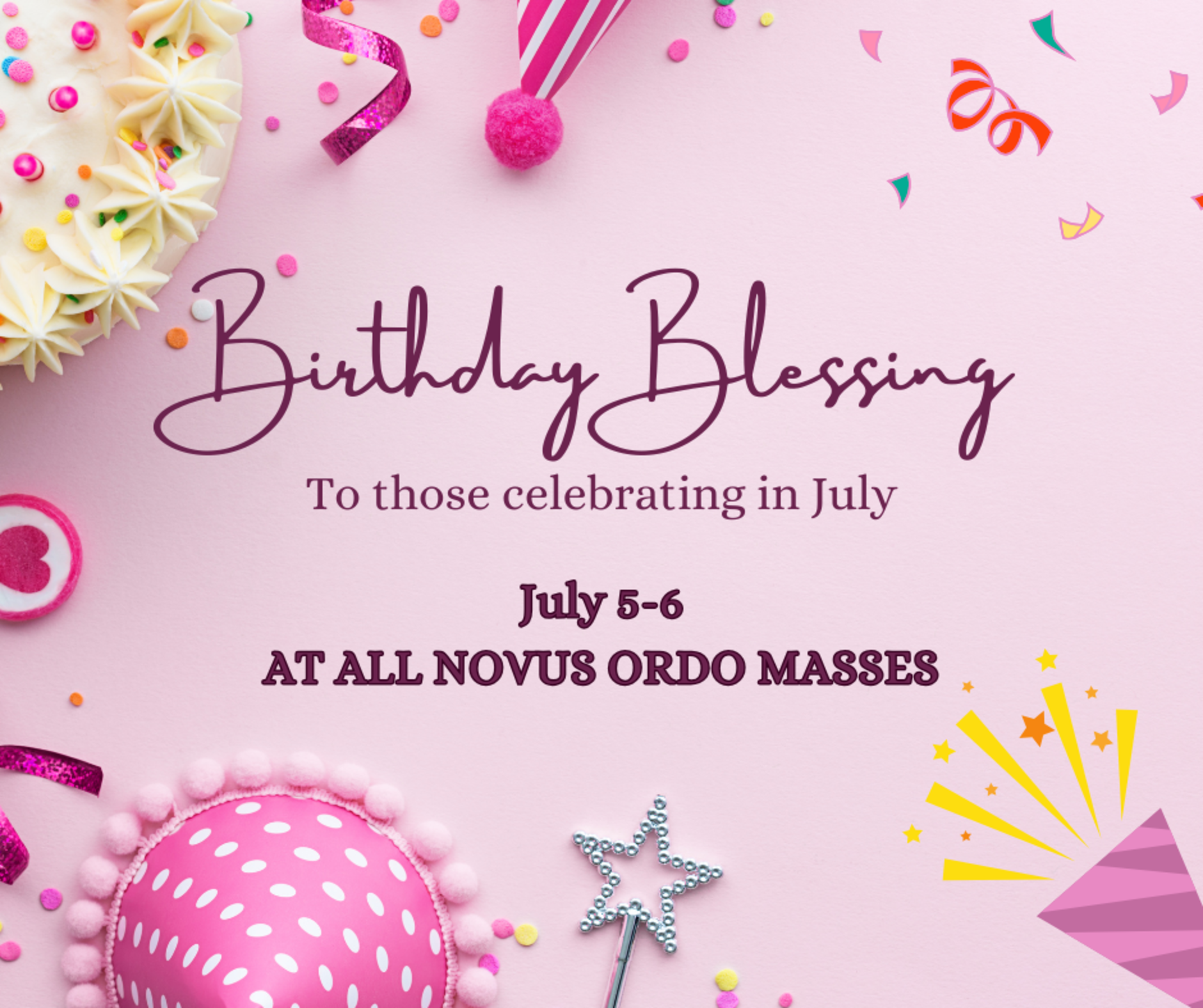 Birthday Blessings   July English