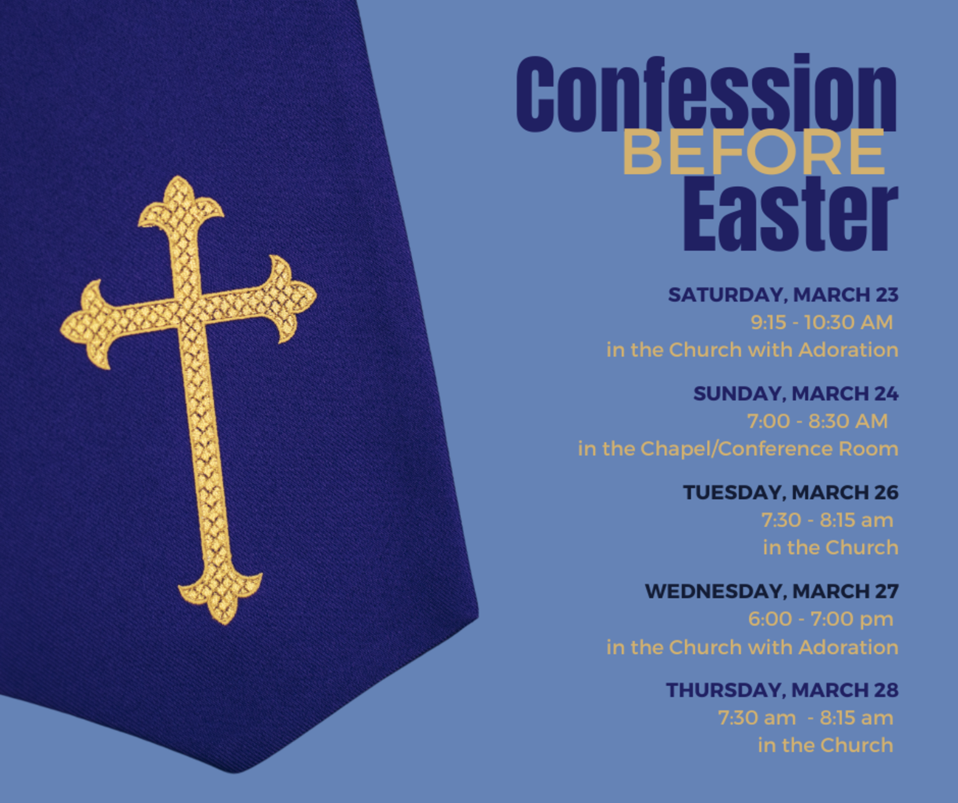 Confessio Before Easter