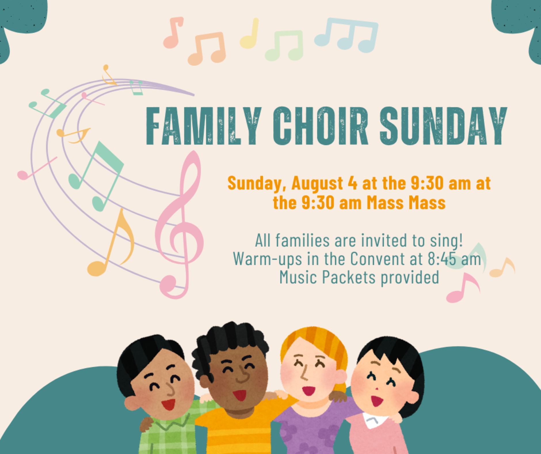 Family Choir Sunday   August 4
