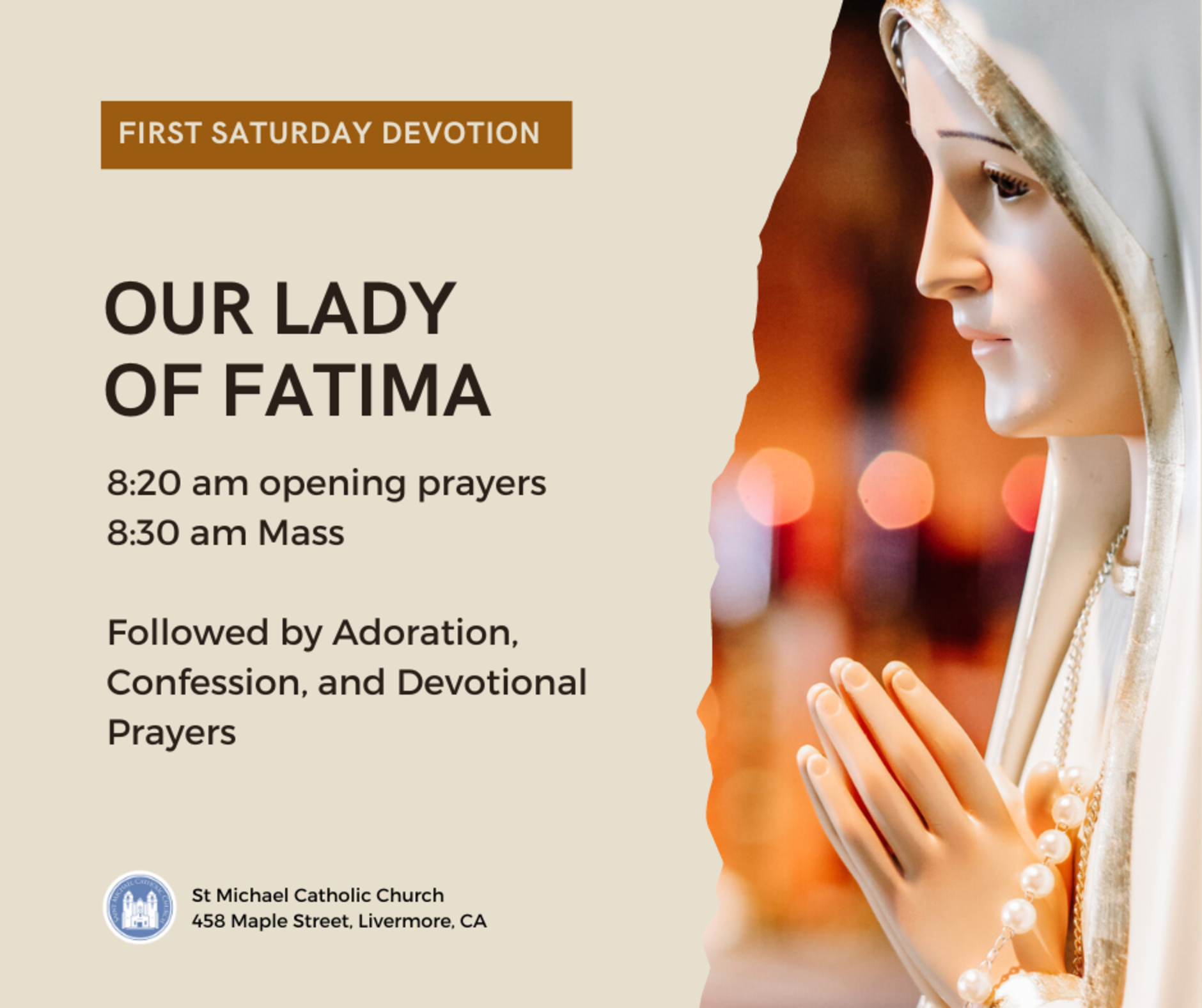 First Saturday   Our Lady Of Fatima