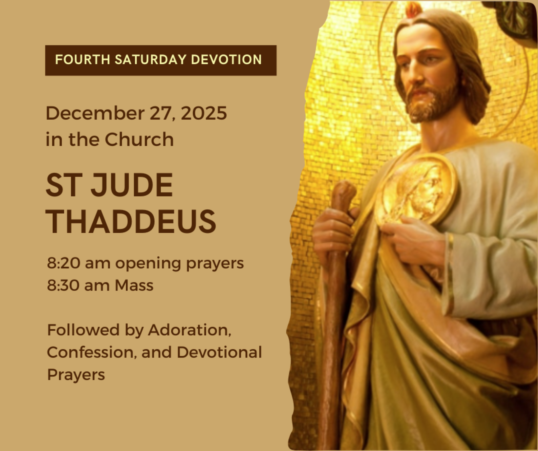 Fourth Saturday St Jude