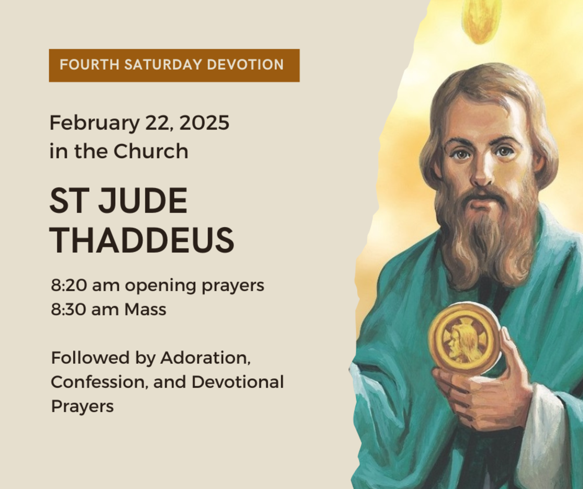 Fourth Saturday   St Jude February 22