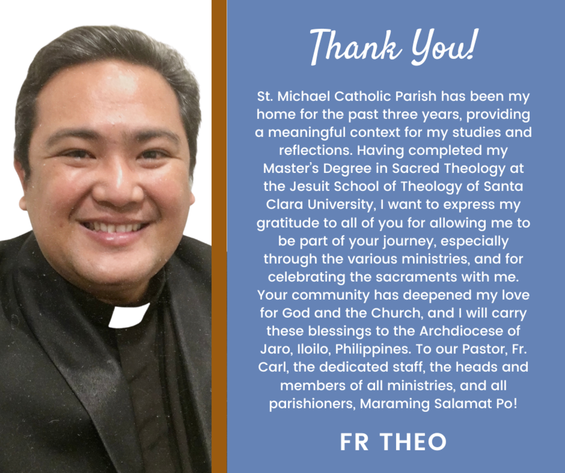 Fr Theos Thank You
