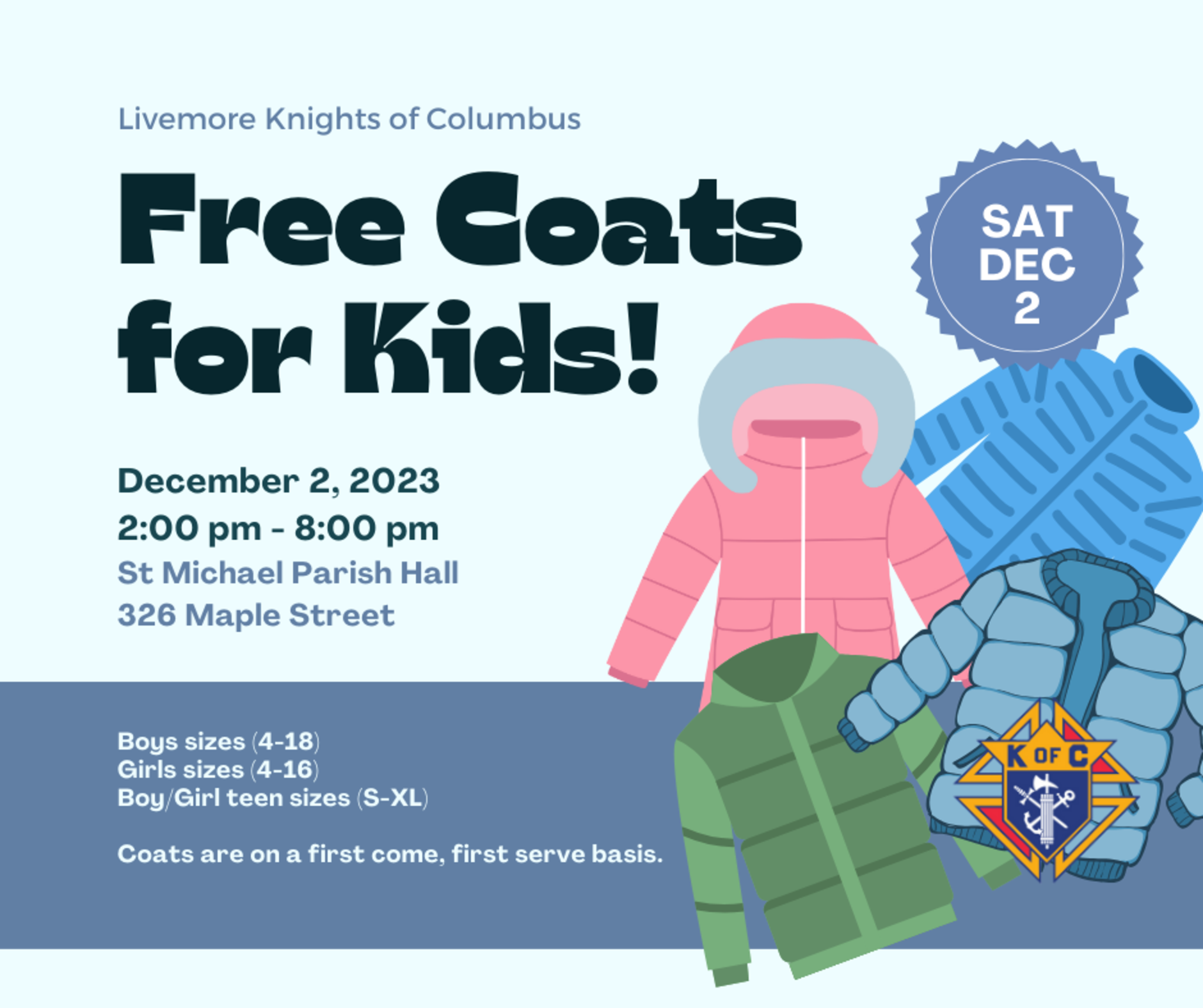 Free Coats For Kids 2023 2