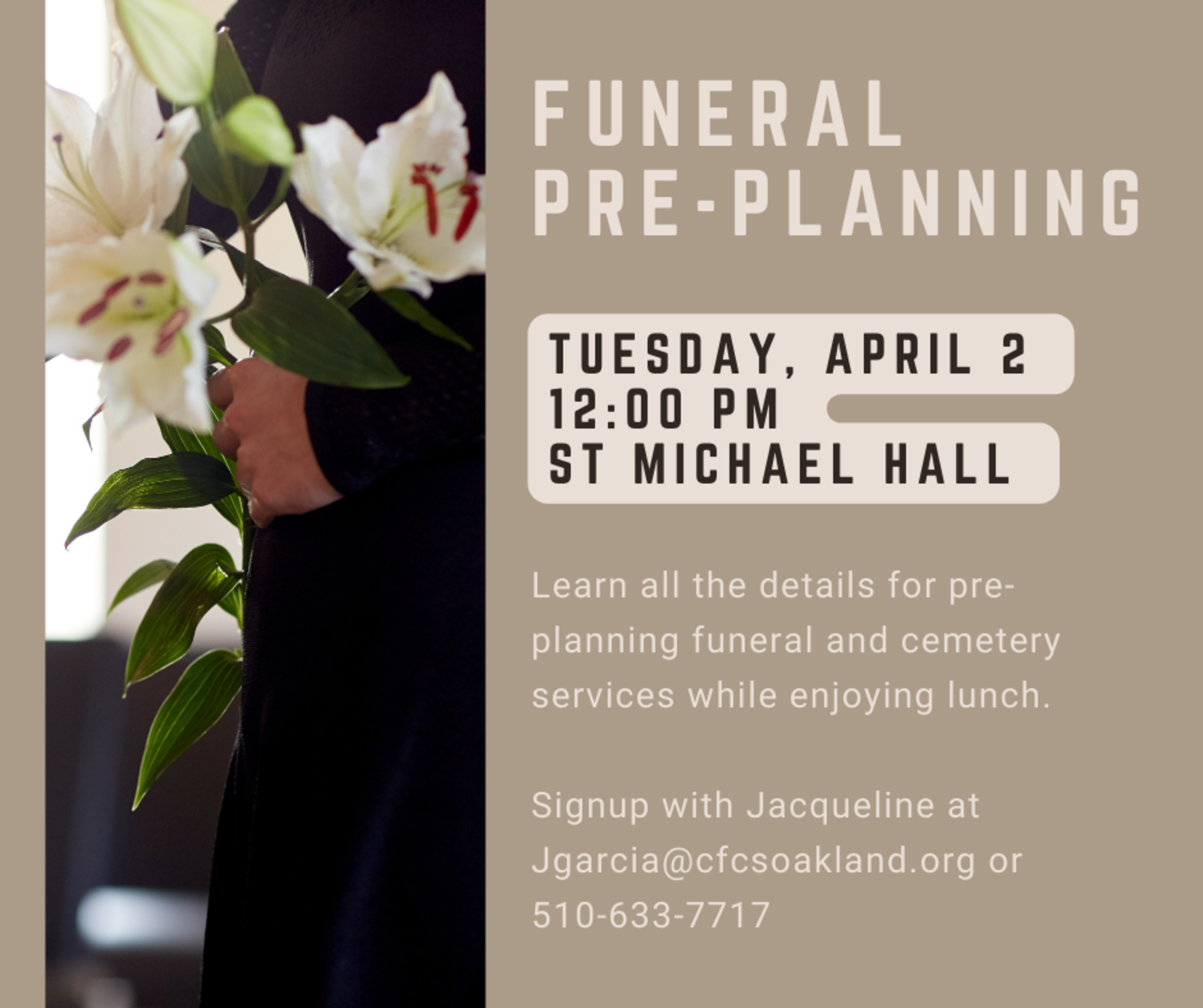 Funeral Preplanning Lunch