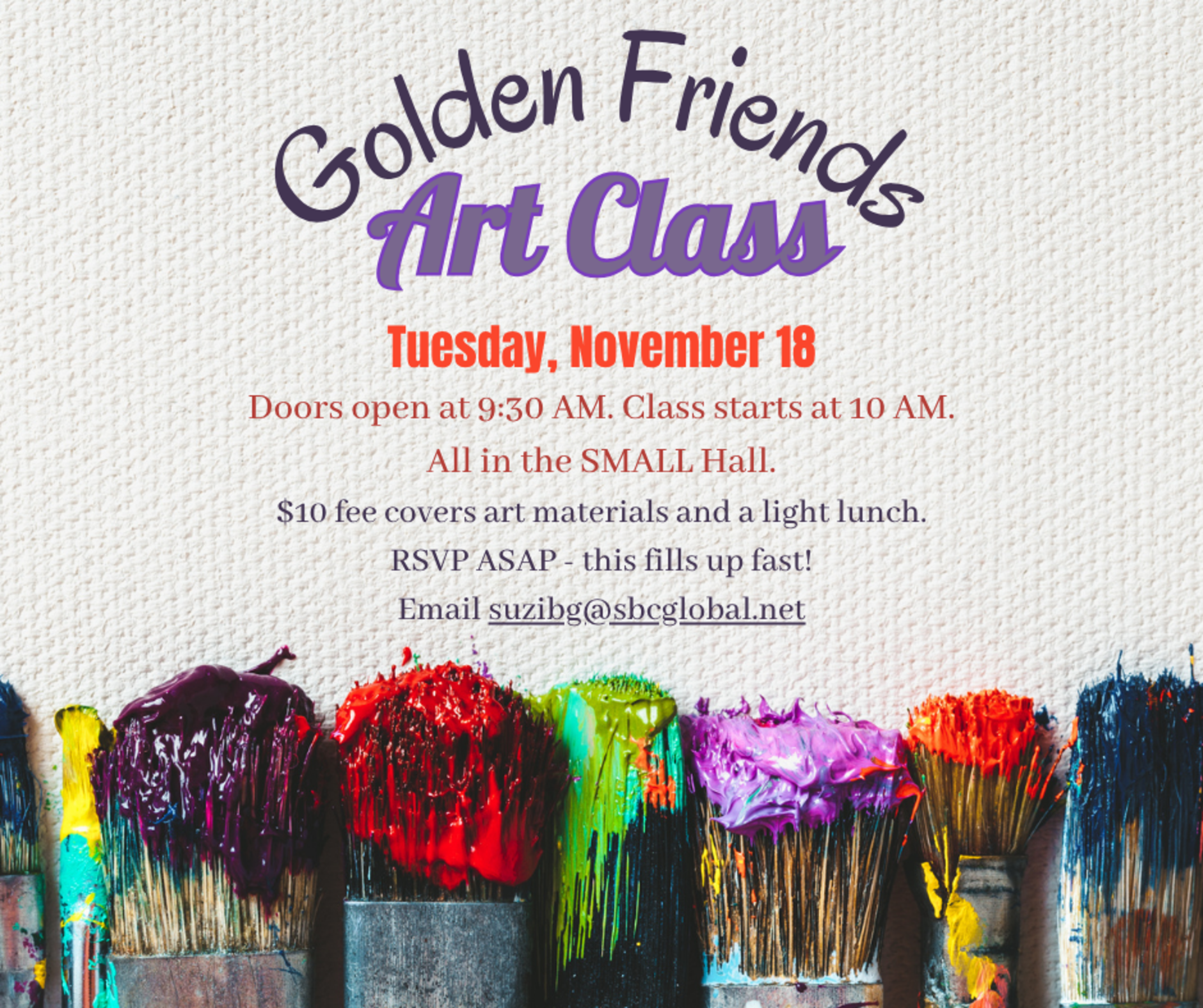 Golden Friends Art Class 2025
