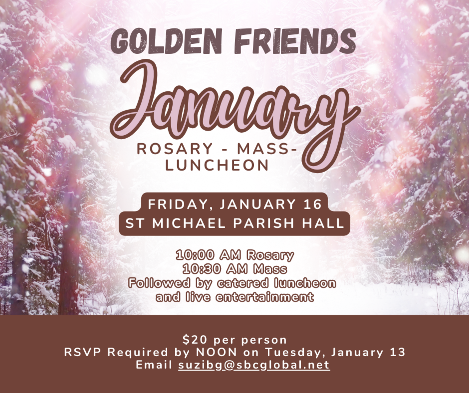 Golden Friends January Lunch 2026