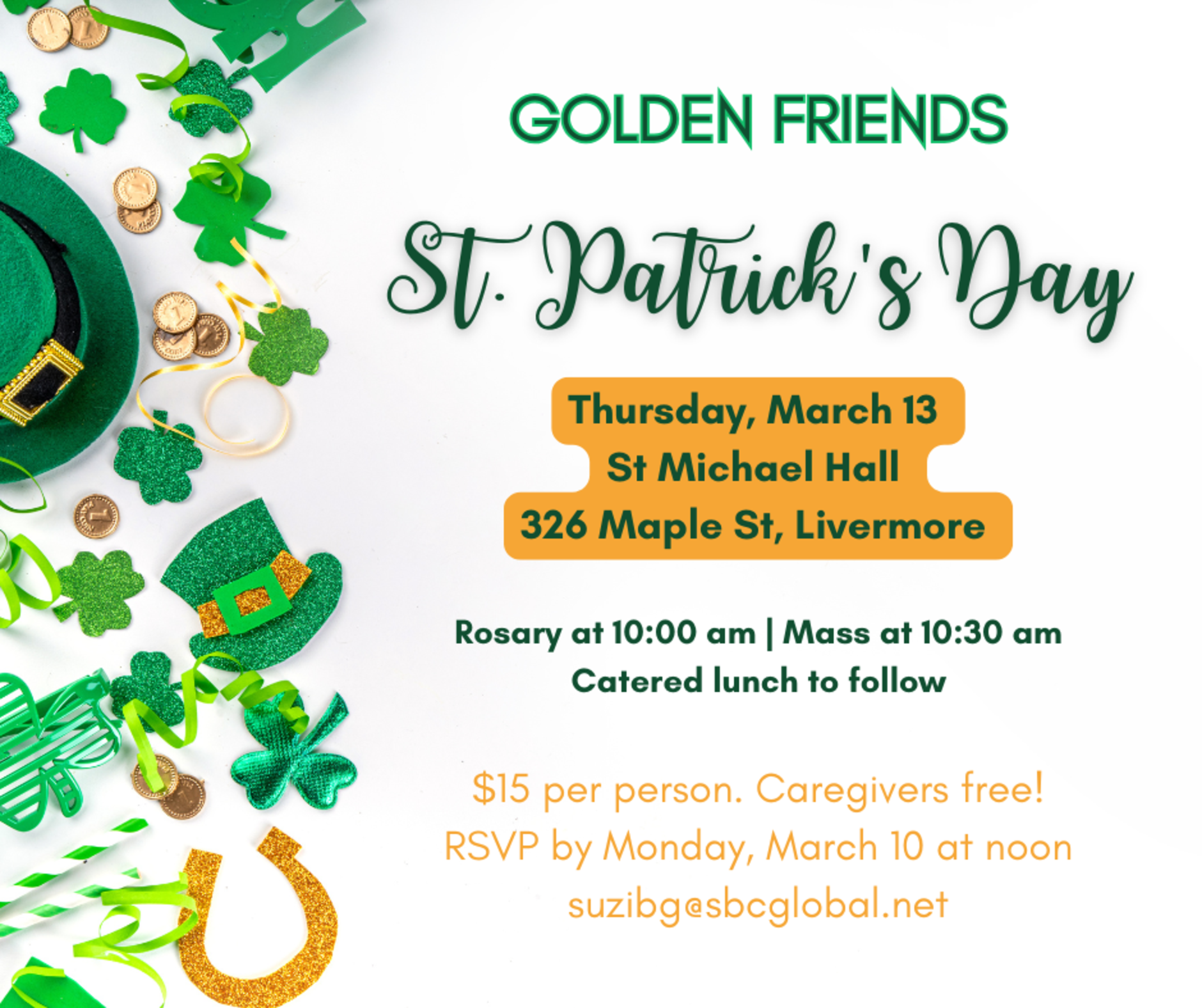 Golden Friends St Patrick 2025