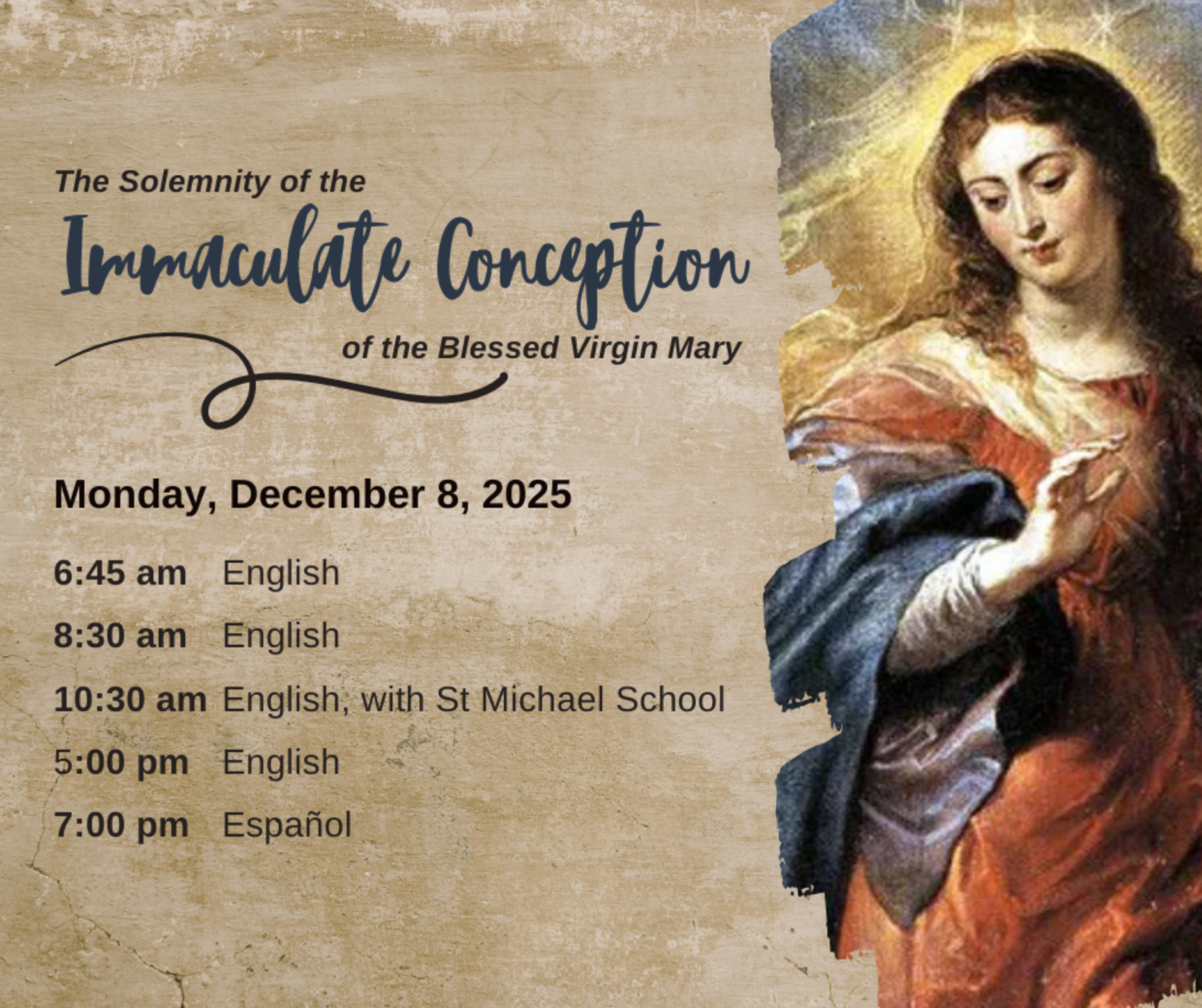 Immaculate Conception English