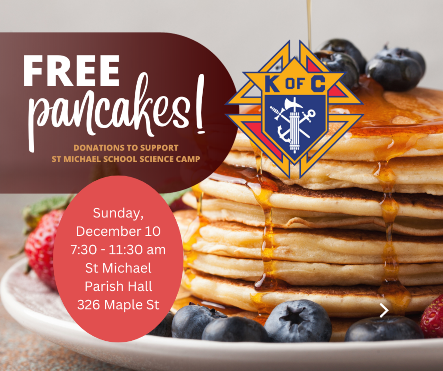 Kofc Free Pancakes December 2023 V2