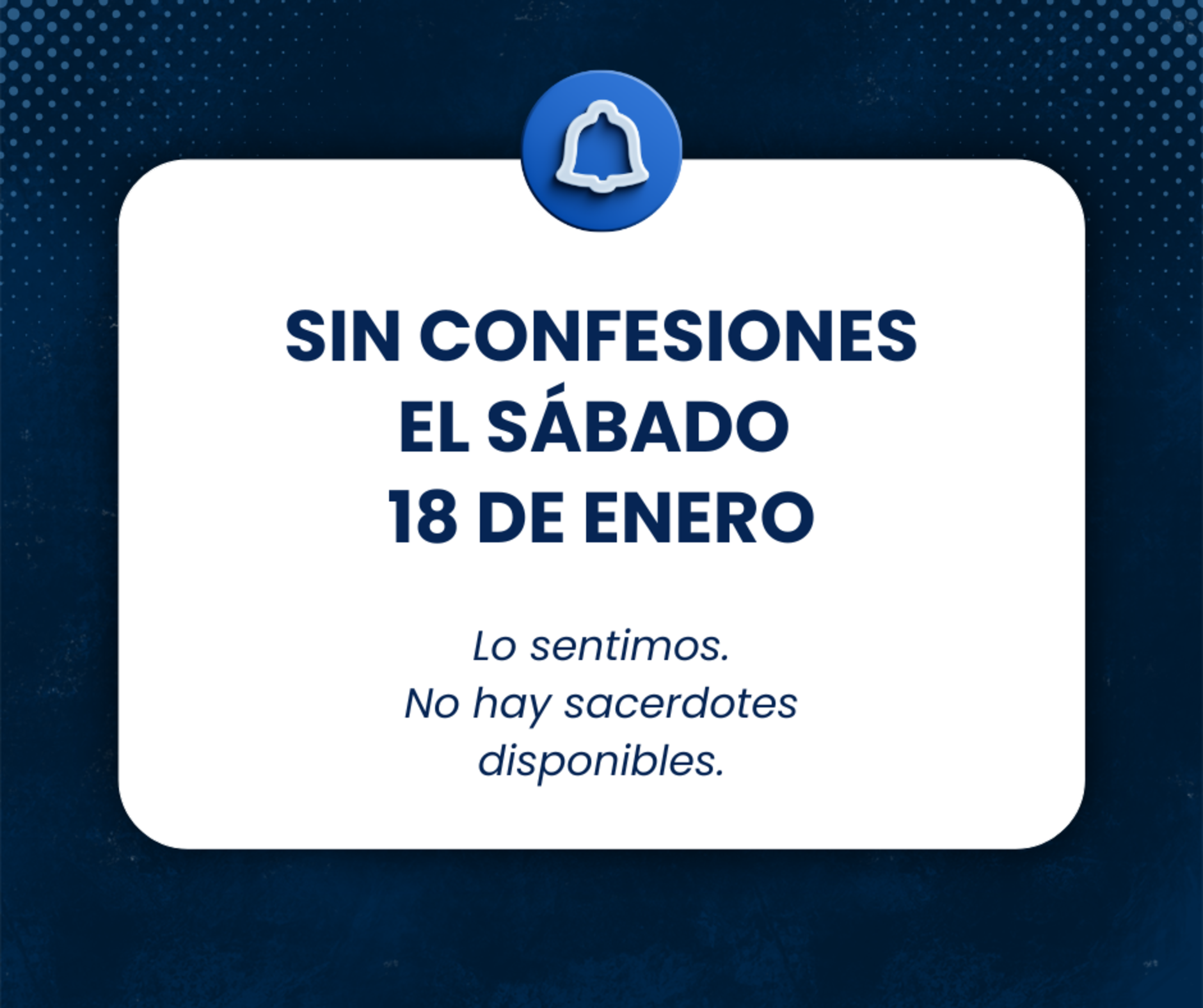No Confessions January 18 Spanish
