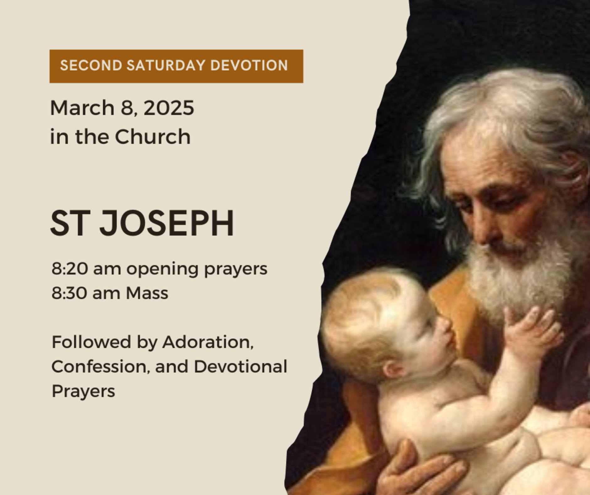 Second Saturday   St Joseph March 8