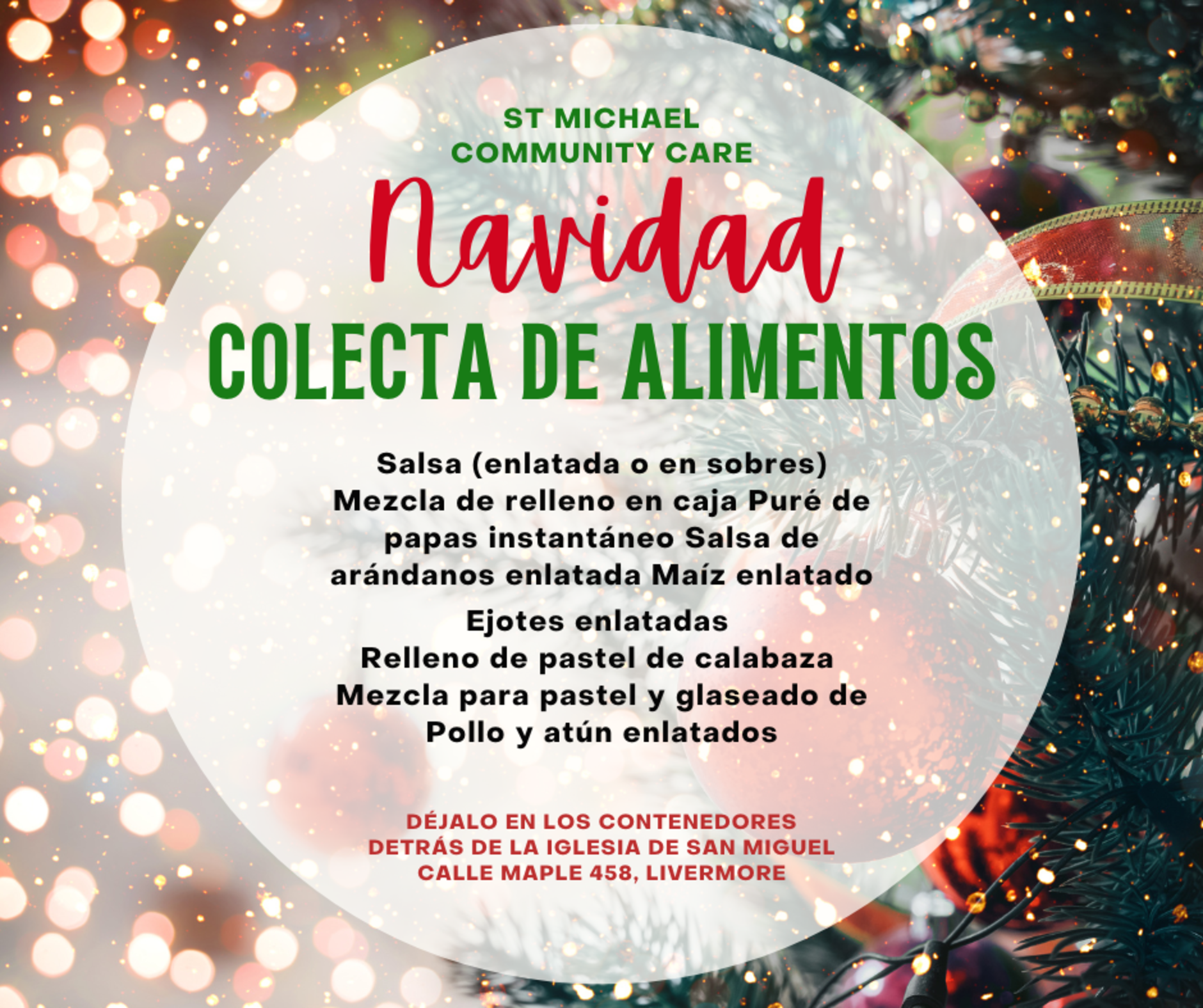 Spanish Christmas Food Drive