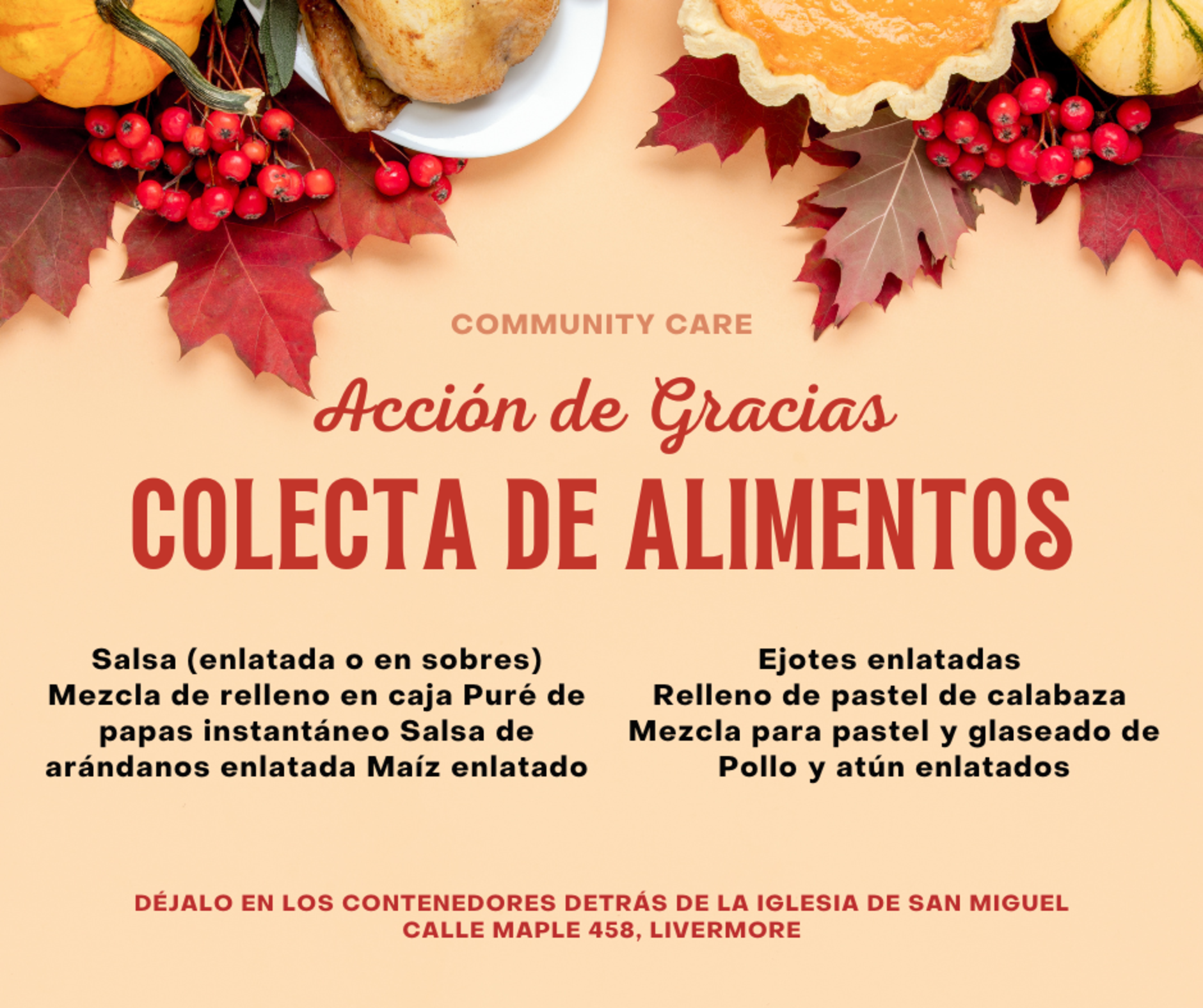 Spanish Thanksgiving Food Drive