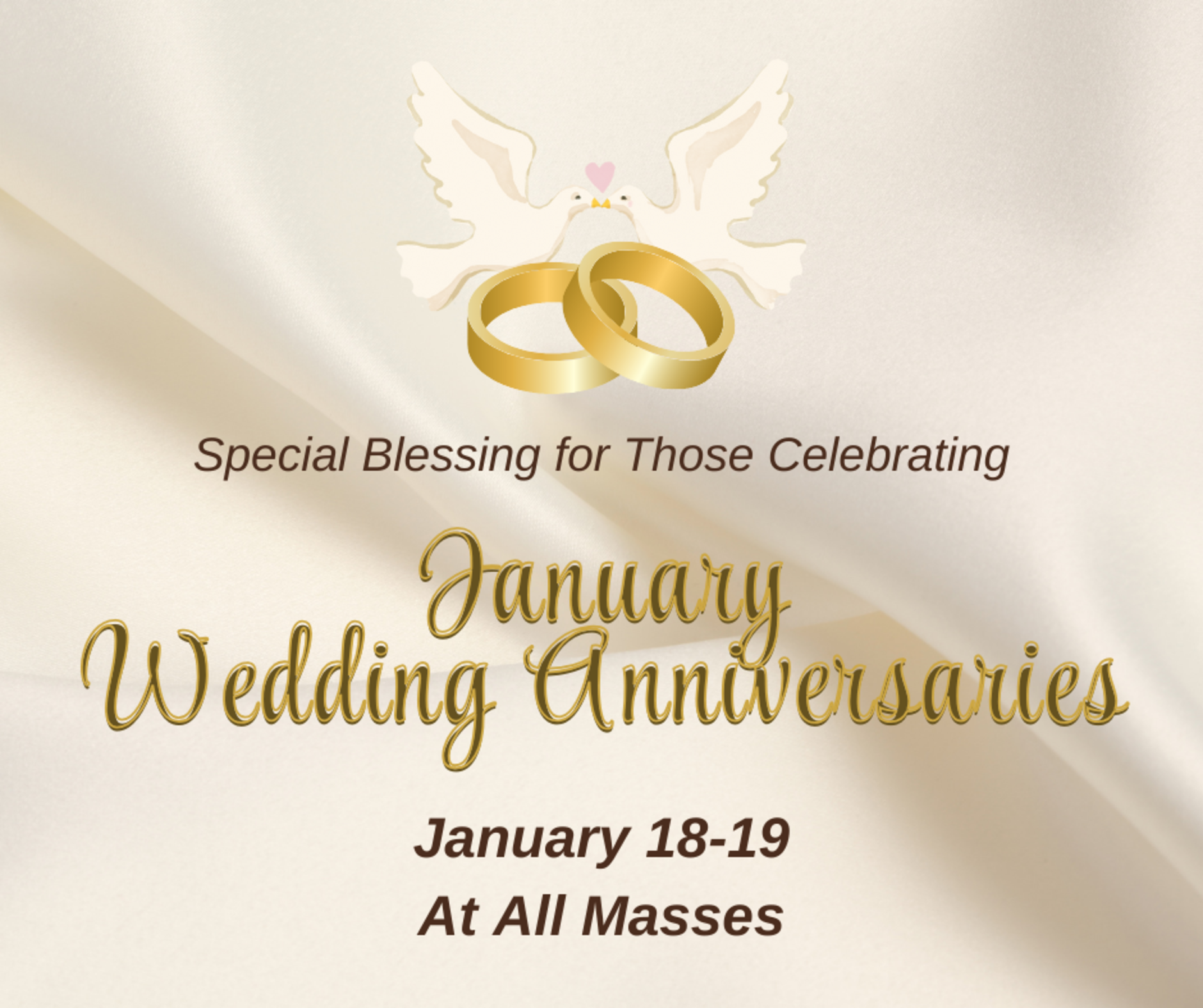 Special Blessing Wedding Anniversaries   January