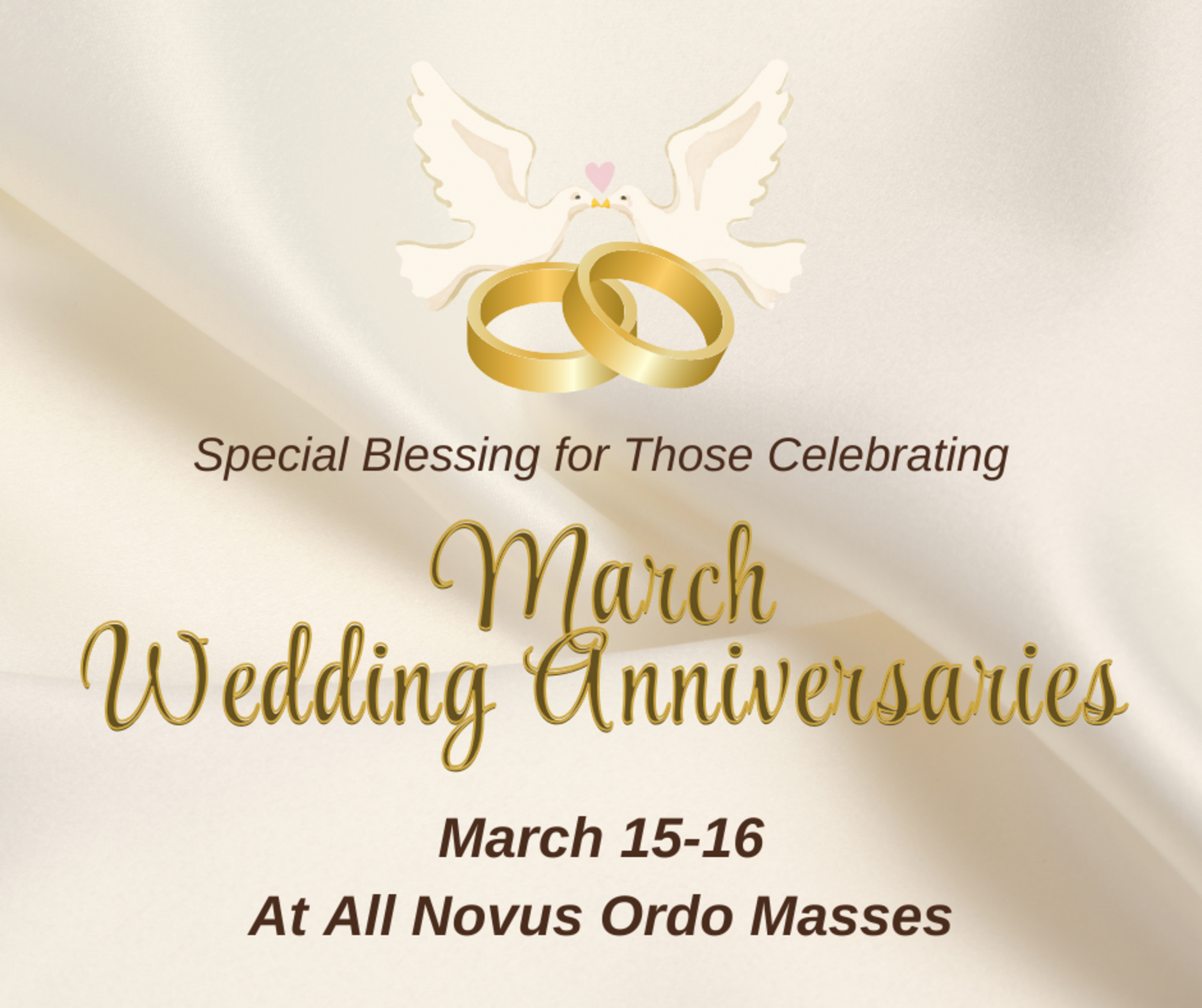 Special Blessing Wedding Anniversaries   March