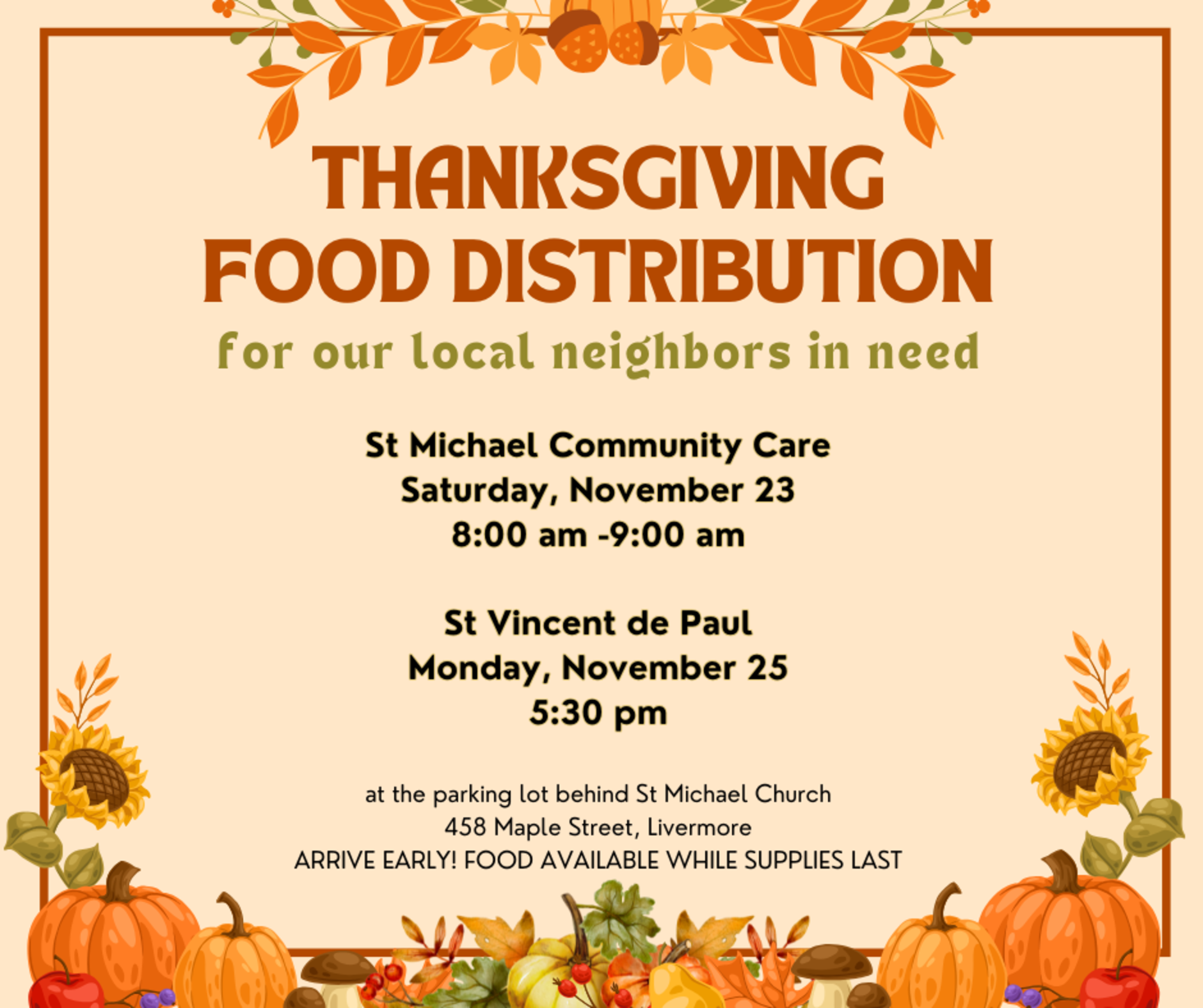 Thanksgiving Food Distribution