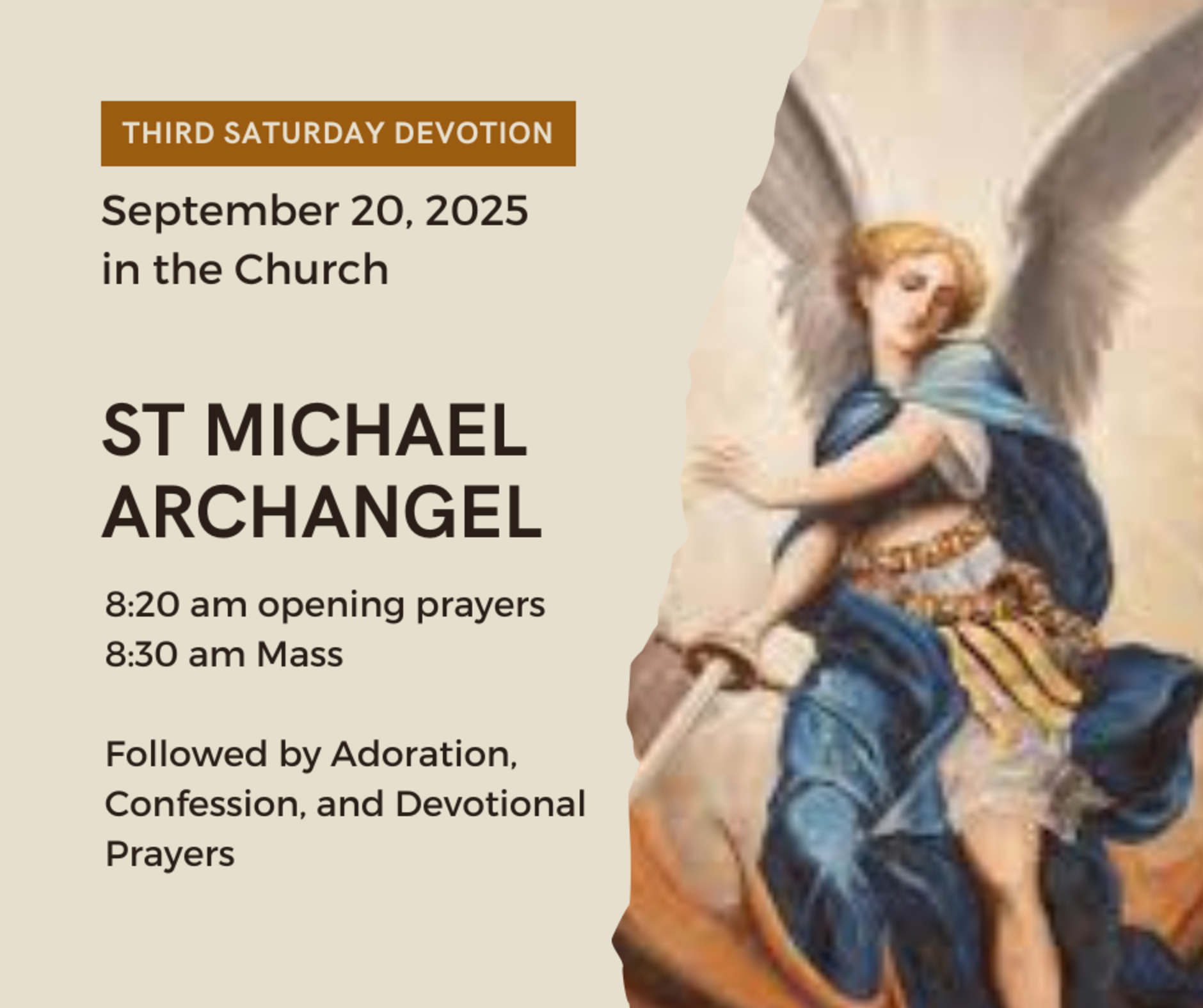 Third Saturday   St Michael Sept