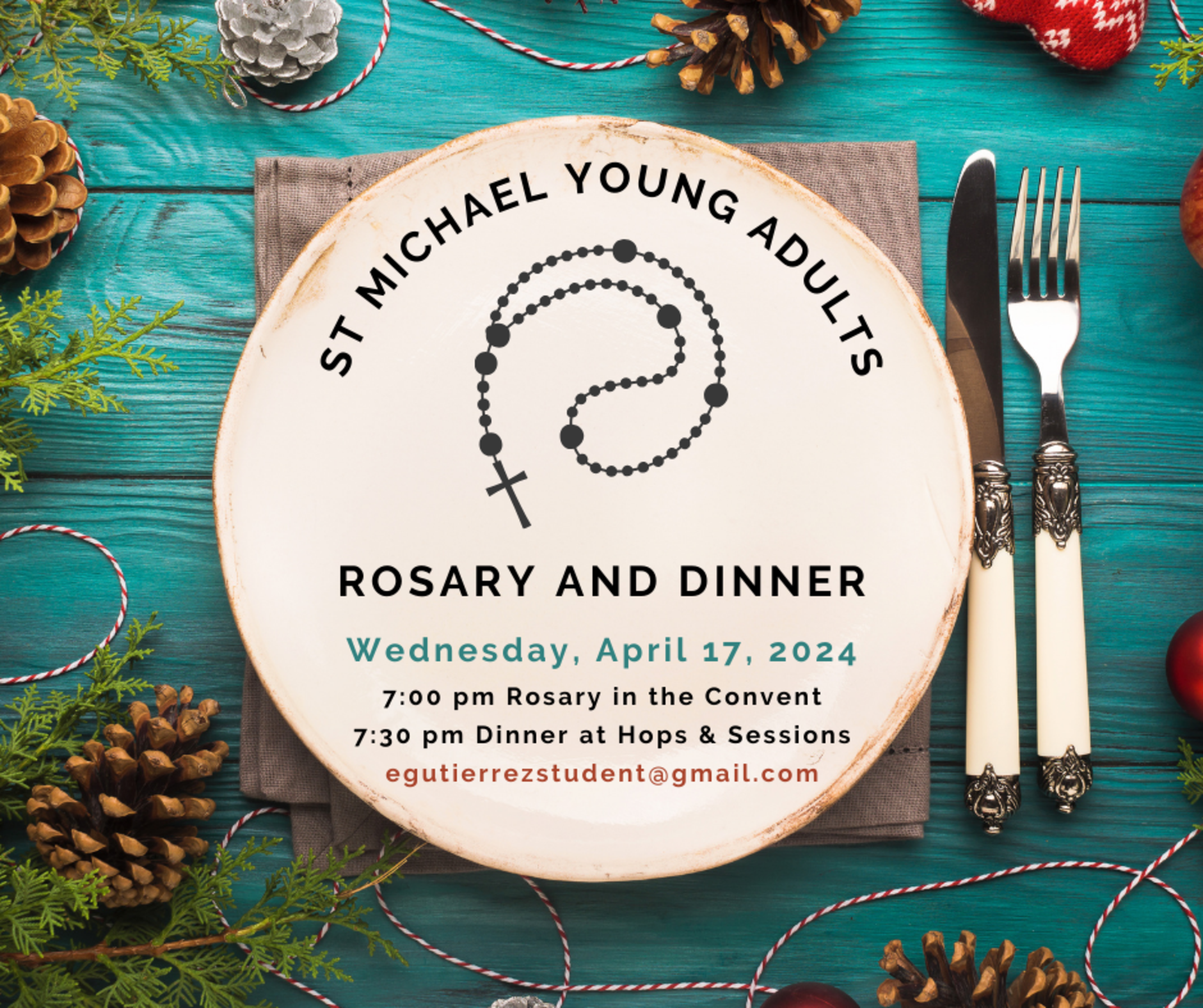 Young Adults Rosary And Dinner April