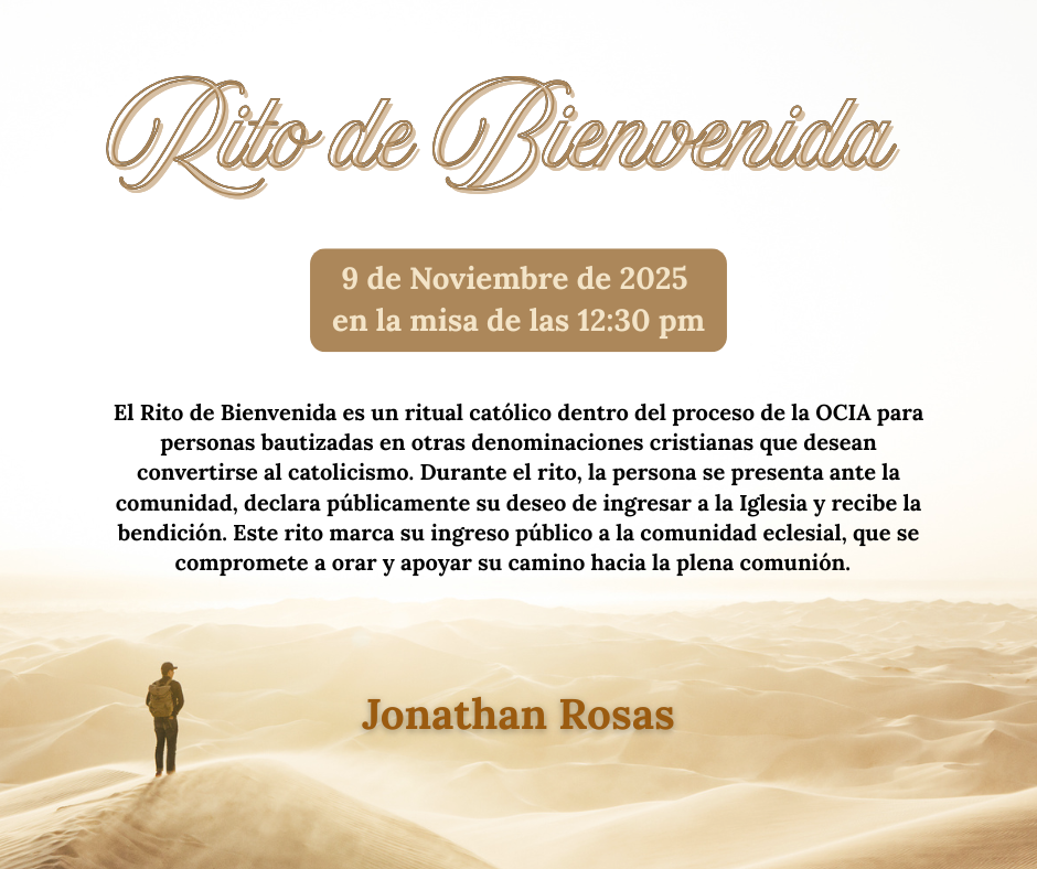 Rite Of Welcome Spanish