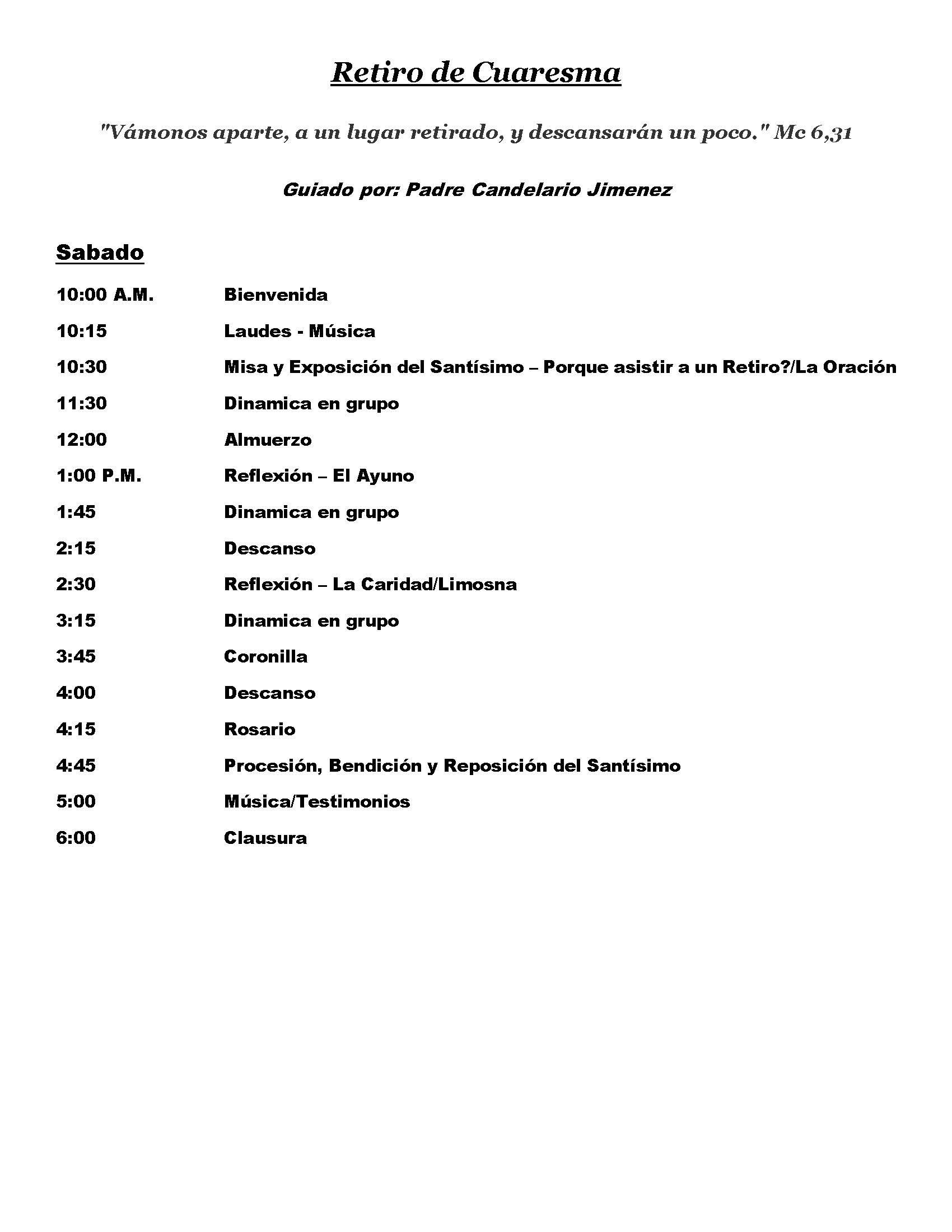 2023 Lent Retreat   Sp