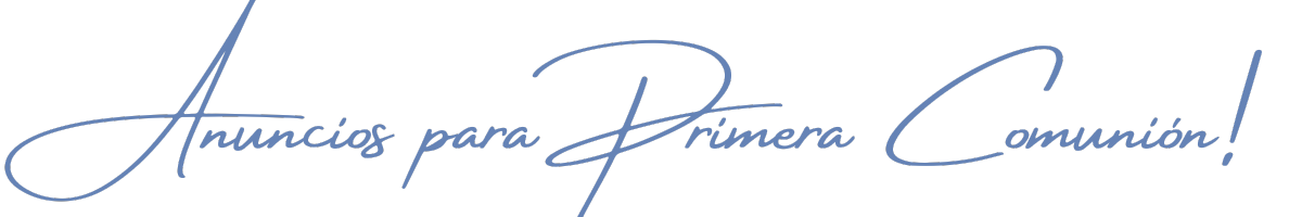 Anuncios Para Primera Comunion