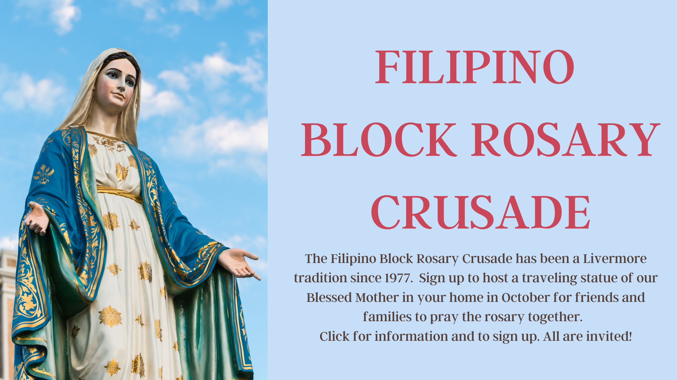 Filipino Block Rosary Crusade   Blog Banner