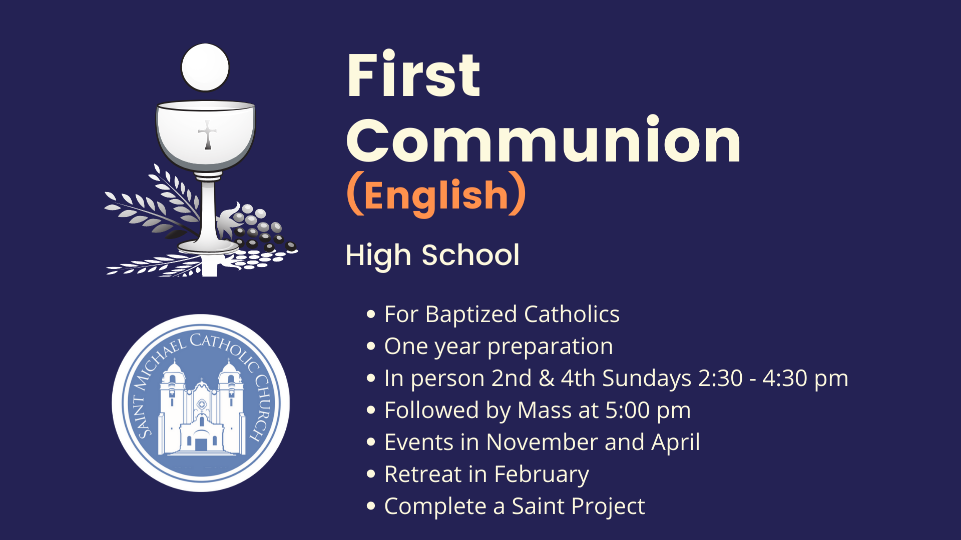 First Communion English High School