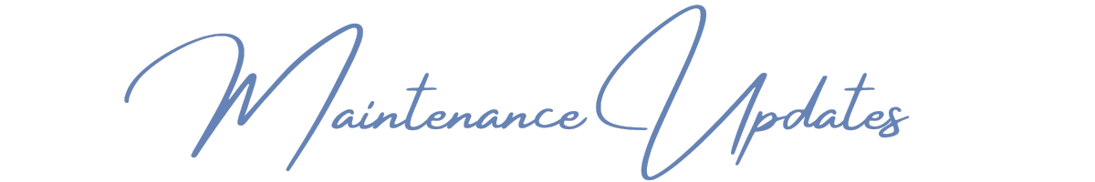 Maintenance Updates