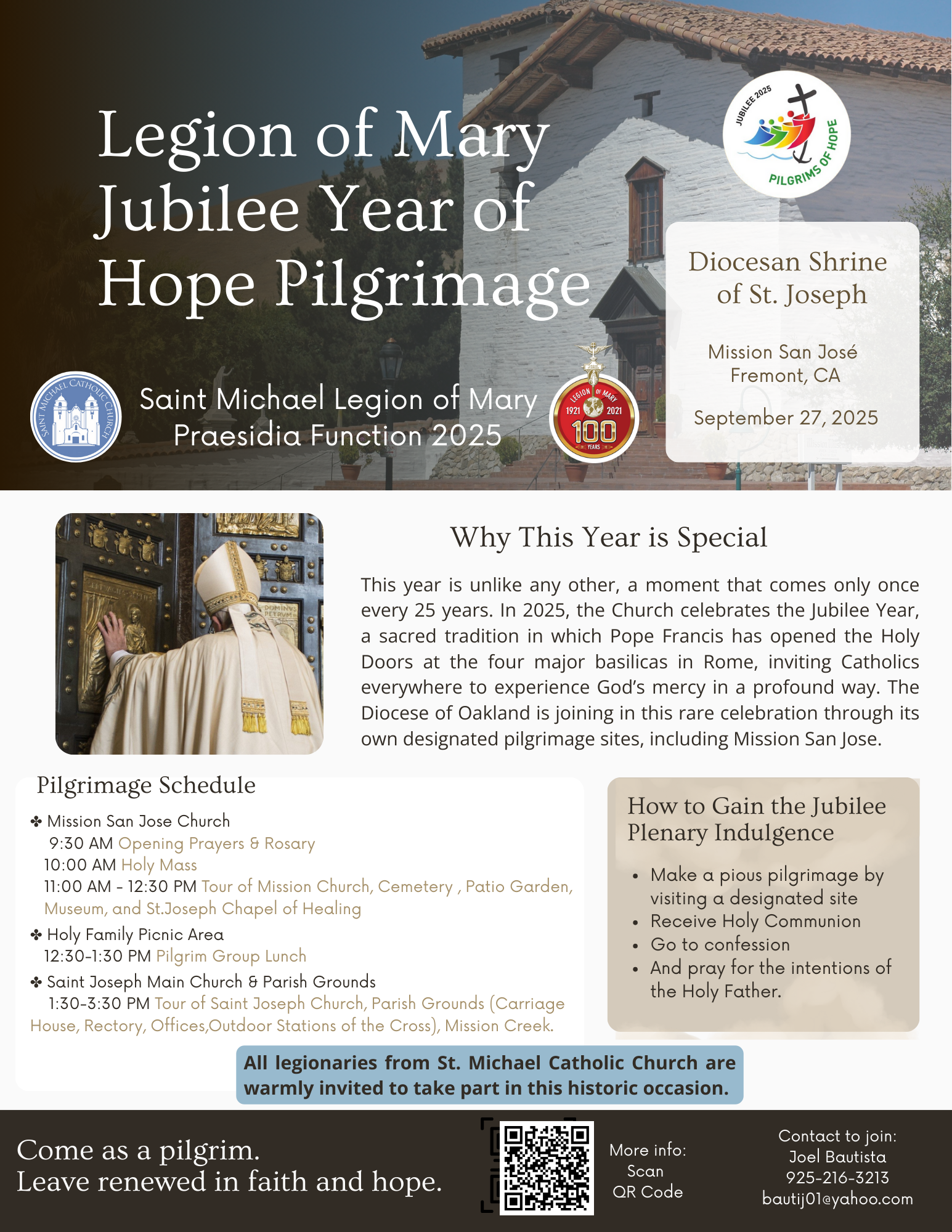 St Michael Legion Of Mary   2025 Pilgrimage Praesidia Function