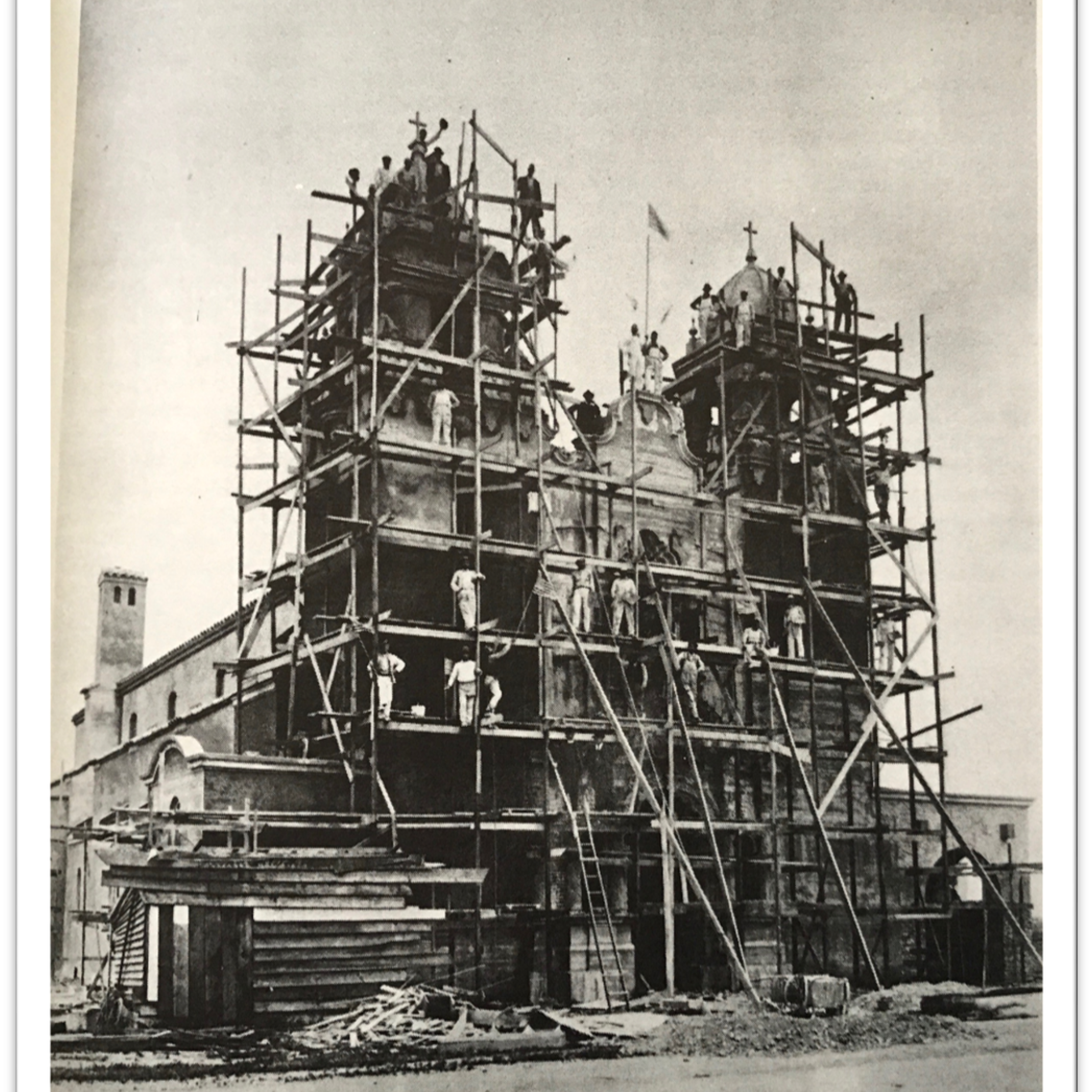 1918 Church With Scaffolding