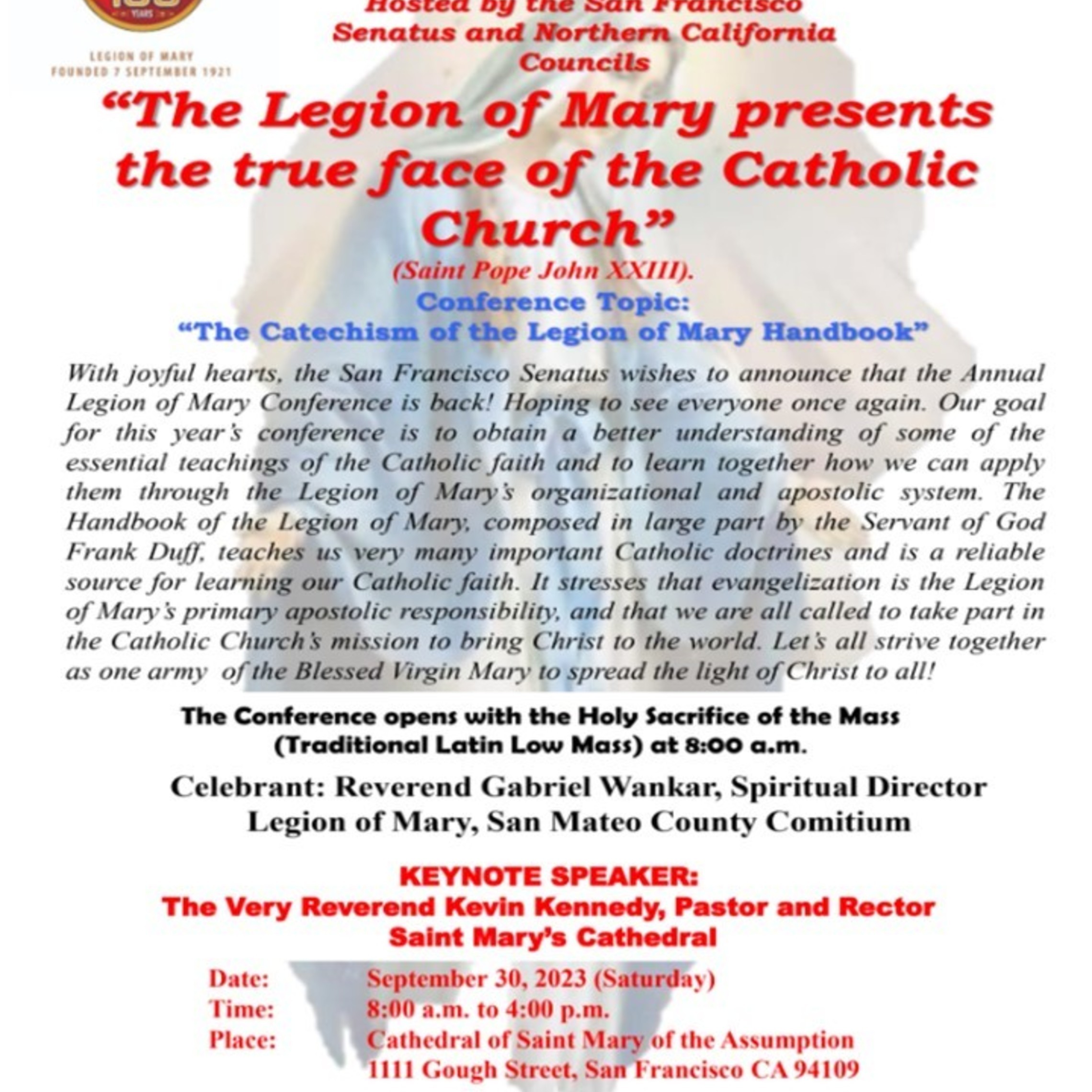Legion Of Mary   9th Annual Conference 2023