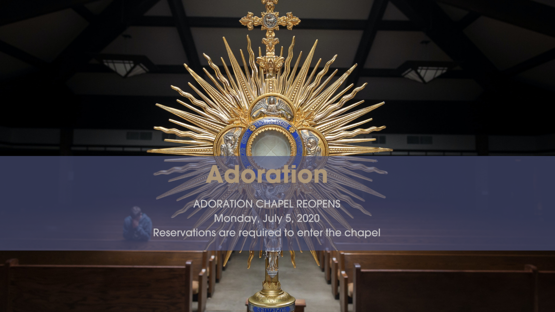 Eucharistic Adoration Chapel Reopening | St. Michael ...