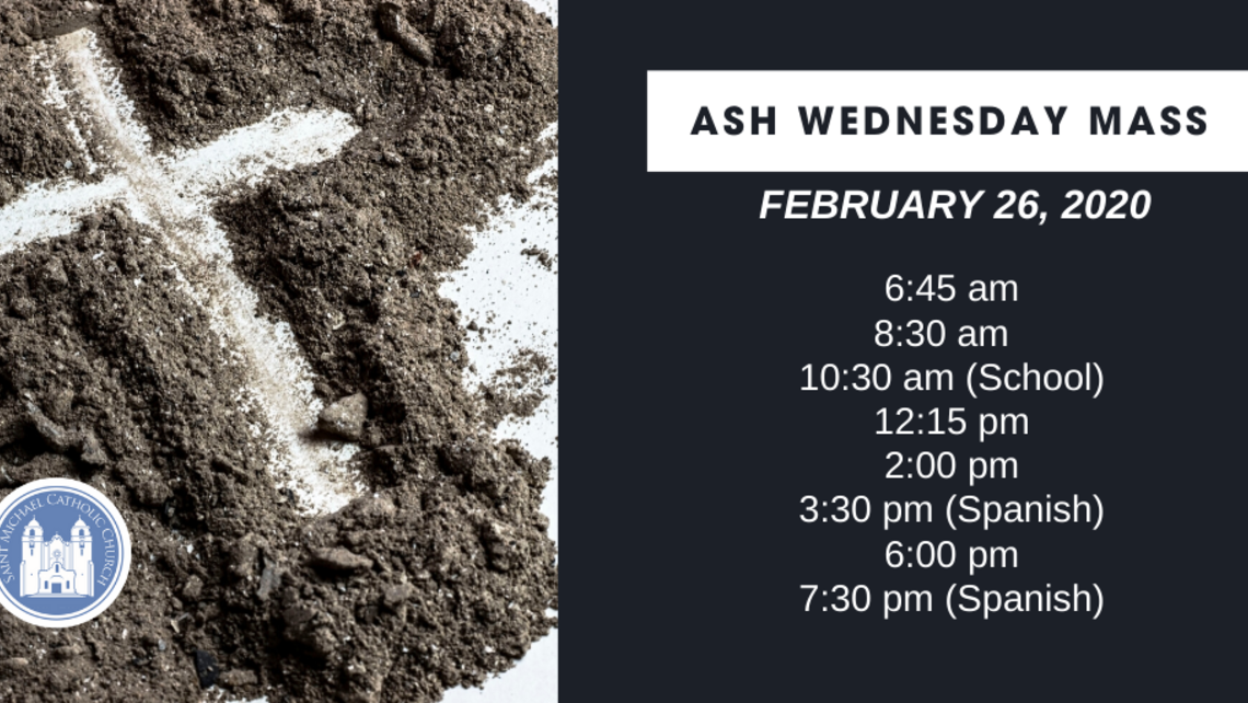 Ash Wednesday Mass Times
