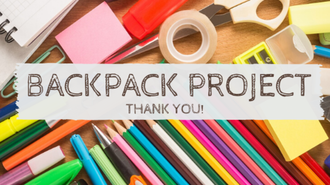 Backpack Project Thank You Blog Header