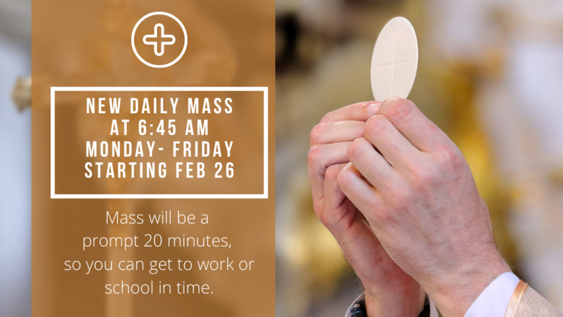 Extra Daily Mass During Lent Twitter