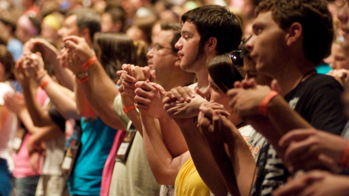 Holding Hands During the Our Father St. Michael Catholic Church