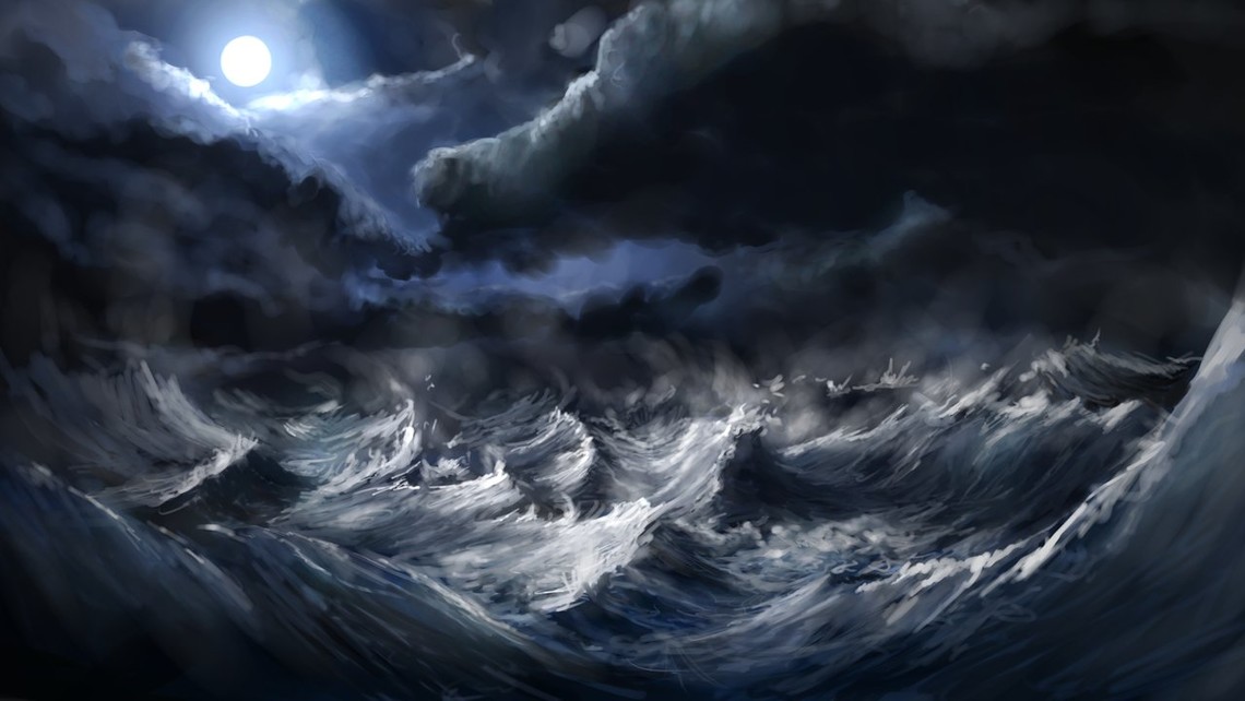 Jesus Stormy Sea