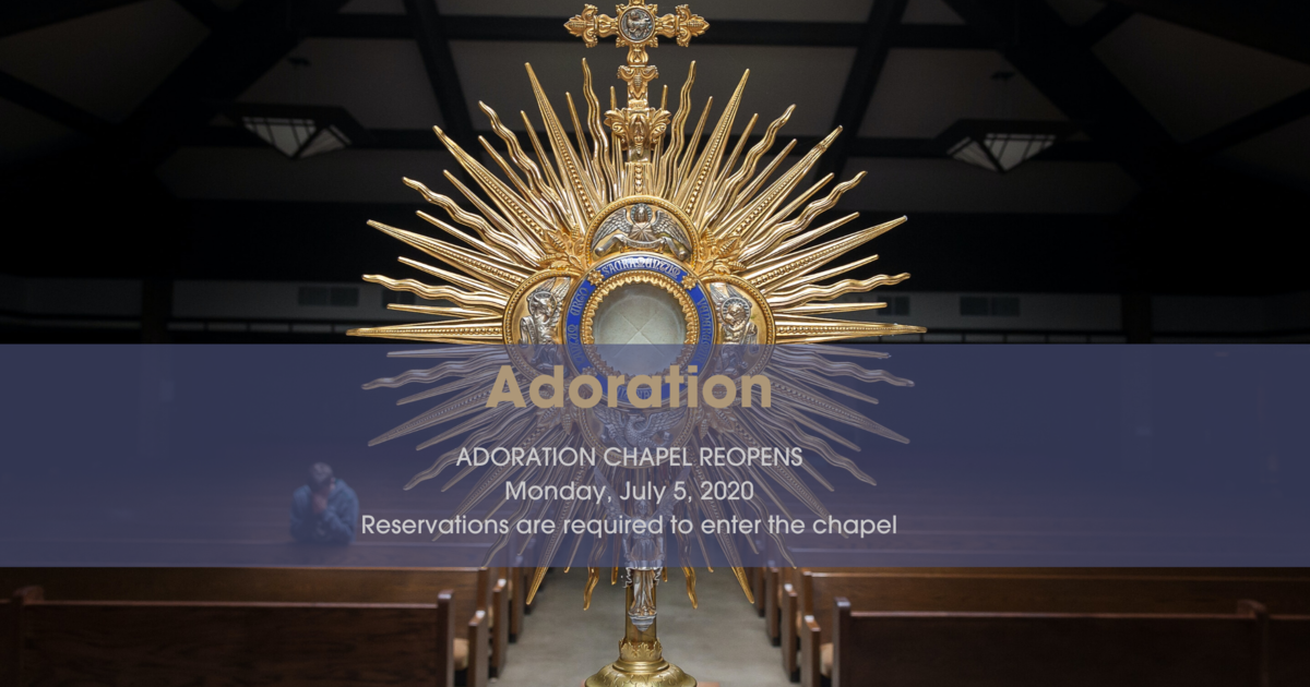 Eucharistic Adoration Chapel Reopening | St. Michael Catholic Church