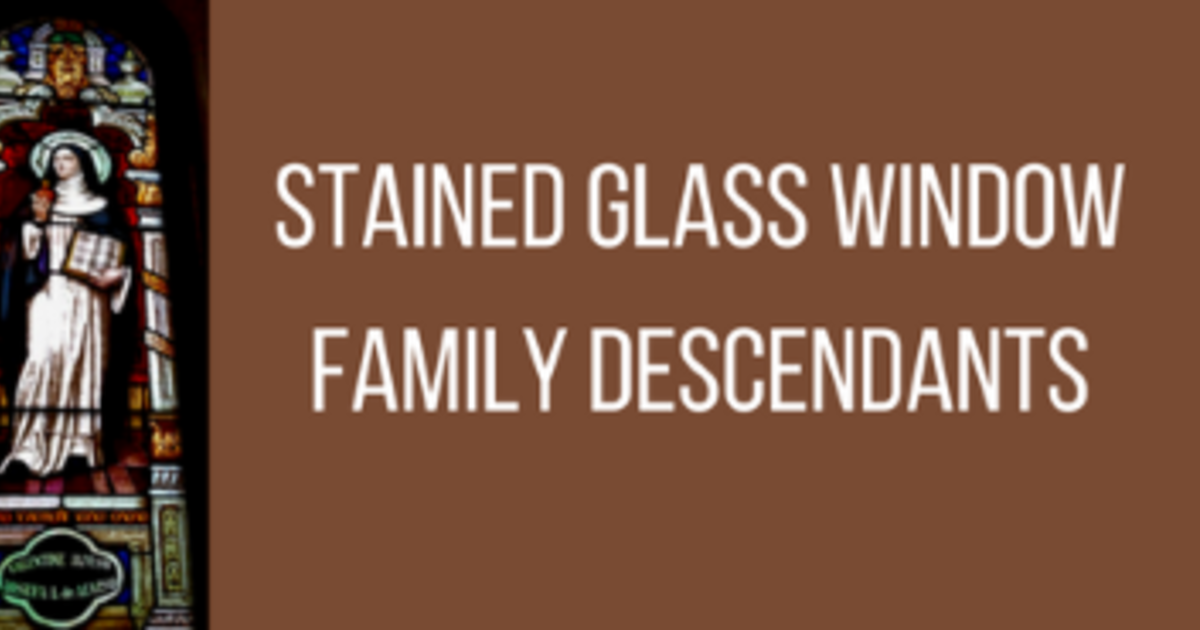 Stained Glass Window Family Descendants St. Michael Catholic Church
