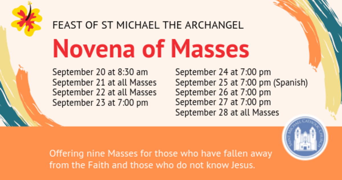 Novena to St Michael St. Michael Catholic Church