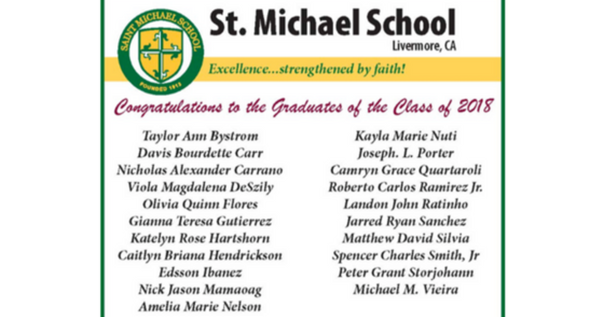 Congratulations, St Michael School Grads! St. Michael Catholic Church